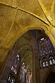 Innenansicht von Kathedrale Santa Maria La Regla, Leon, Kastilien-Leon, Spanien