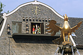 Eagle on Goslar's market fountain, Harz Mountains, Lower Saxony, northern Germany, UNESCO, World Heritage Site, list