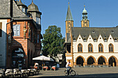 Marktplatz und Rathaus in Goslar, Goslar, Altstadt, Marktplatz, Rathaus, Niedersachsen, Harz