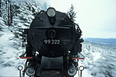 Brockenbahn im Schnee, Brockenbahn, Schmalspurbahn, Brocken, Schnee, Harz, Schierke, Dampfzug, Dampflokomotive, Bahnhof, Station, Sachsen-Anhalt