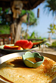 Pfannkuchen am Strand, Strandrestaurant Same Same but Different, Ao Kantiang, Ko Lanta, Thailand