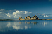 House between the rocks, Pointe du Chateau, Cote de Granit Rose, Brittany, France