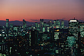 Tokyo Skyline bei Nacht, Shinjuku Bezirk, Tokyo, Japan