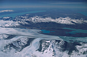 Aerial view of Upsala Glacier, Lago Argentino, Patagonia, Argentinia