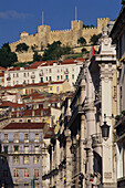 View of Castelo de Sao Jorge, Rossio, Baixa, Lisbon, Portugal