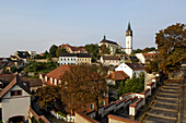 View of cathedral hill, Litomerice, Czech Republic