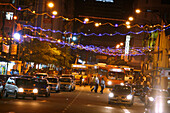 Straßenszene in der Innenstadt, Johor Bahru, Malaysia