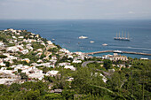 Royal Clipper Anchored off Capri, Isola d'Capri Island, Capri, Campania, Italy