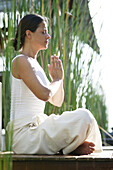 Woman meditating, Relaxation, Wellness, Health