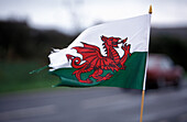 The Red Dragon, Welsh flag, Dyfed, Wales, United Kingdom