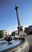 Lord Nelson s Column at Trafalgar Square. London. England