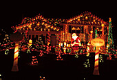 Christmas lights near Red Lion. Delaware. USA