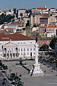D. Maria II National Theatre at Rossio Square. Lisbon. Portugal