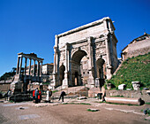 Arch of Septimius Severus and Saturn s Temple. The Forum. Rome