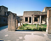 Casa dei Cervi (House of the Deer), ruins of the old Roman city of Herculaneum. Italy