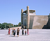 Entrance to the Ark, old fortress and emir s residence. Bukhara. Uzbekistan