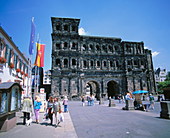Porta Nigra ( the black gate ), old Roman Town Gate. Trier. Germany