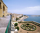 Gardens and Grand Harbour. Valletta. Malta
