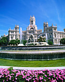 La Cibeles fountain and the Palacio de Comunicaciones. Madrid. Spain