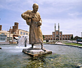 Fountain in front of the Chakhmaq Takieh mosque. Yadz. Iran