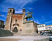Monument to Francisco Pizarro at Main Square. Trujillo. Caceres province. Spain