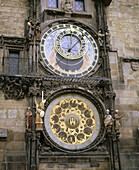 Astronomical clock at Old Town Hall. Prague. Czech Republic