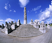 Man s Destiny , statues and monolith. Frogner Park. Oslo. Norway