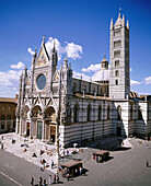 Duomo cathedral and square. Siena. Tuscany. Italy