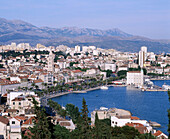 View of Gradska Luka, the south port of Split City. Croatia