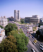 Universitatii Square and Inter Continental Hotel in Bucharest. Romania