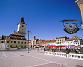 Trumpeter s Tower in Sfatului Square. Brasov. Romania