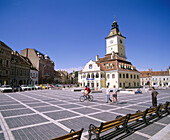 Trumpeter s Tower in Sfatului Square. Brasov. Romania