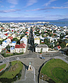 Skólavöroustígur Avenue. Reykjavik City. Iceland