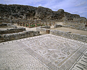Mosaic, Roman ruins of Coninbriga. Portugal