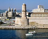 Fort St. Jean and cathedral, Marseille. France