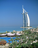 Burj Al Arab hotel, Umm Suqeim district, Dubai City. UAE (United Arab Emirates)