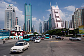 Shennan Zhong Lu avenue, Shenzhen. Guangdong province, China