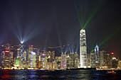 China, Hong Kong City, Central District, Laser show
