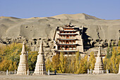 Mogao Caves (W.H.). Dunhuang City. Gobi Desert. Gansu Province. The Silk Road. China. Nov. 2006