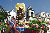 Local girl at Cathedral Square. Havana city. Cuba.
