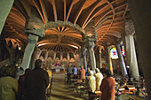 Church of the Colonia Güell by Gaudi, Santa Coloma de Cervello. Barcelona province, Catalonia, Spain (Feb. 2007)