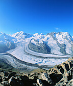 Monte Rosa. Gornergrat Glacier. Switzerland