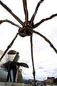 Spinnen-Skulptur vor Guggenheim-Museum, Bilbao, Spanien