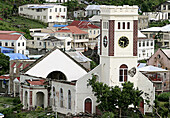 Anglican church with hurricane damage. St. George. Grenada.