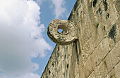 Goal at ball game court, Mayan ruins of Chichén Itzá. Yucatan, Mexico