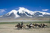 Caravan route near Mt. Mustagh-Ata. Karakoram Highway. Sinkiang (Xinjiang). China
