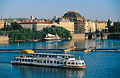 Vltava River and Legil Bridge. Prague. Czech Republic