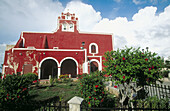 San Francisco church. Here took place the first mass on dry land in America. Campeche. Mexico.