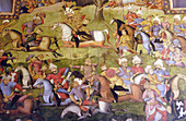Battle of the Shah Ismail I and the Uzbeks. Chehel Sotoon Palace. Isfahan. Iran.