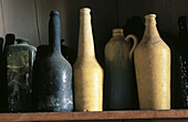 Bottles dating 19th century at old French coffee plantations, La Isabelica museum in Gran Piedra National Park. Cuba
